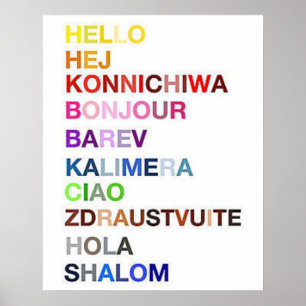 Affiches De nombreuses façons de dire Bonjour