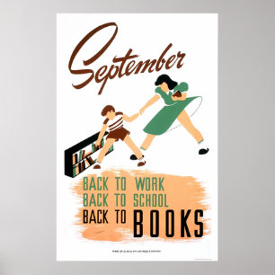Affiches De nouveau au travail d'école WPA 1940