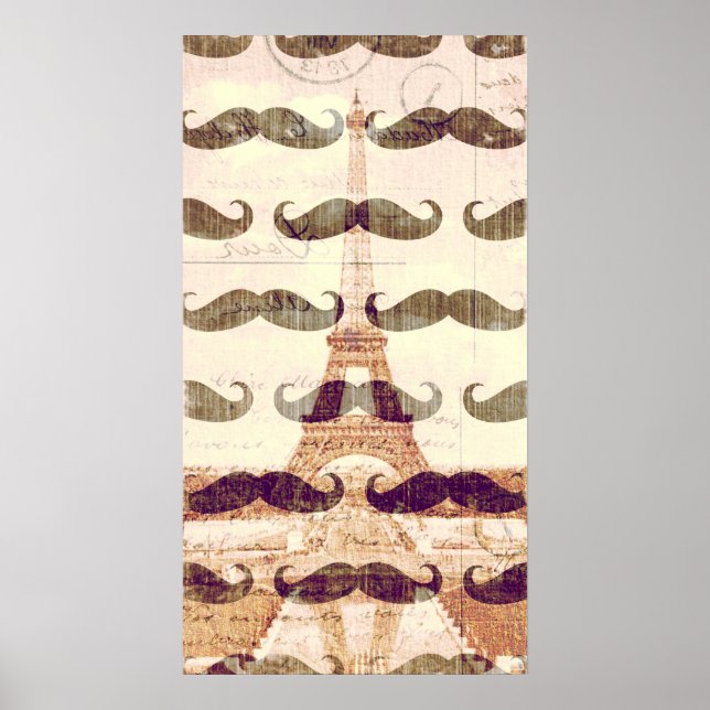 Affiches De Paris avec moustache (Devant)