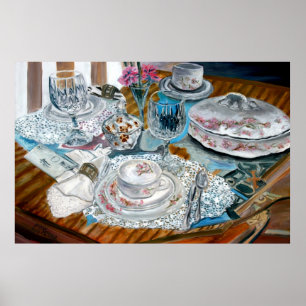 Affiches de peinture à l'huile toujours porcelaine de vases