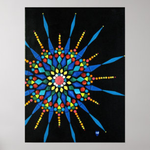 Affiches de peinture mosaïque de pierres précieuse