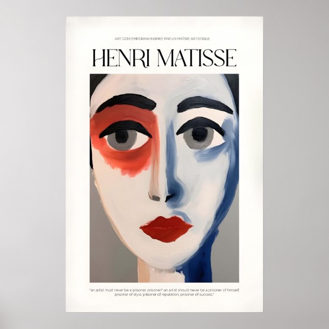 Affiches de portrait de visage abstrait - Impressi (Devant)