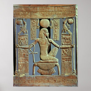 Affiches De retour d'une chaise de la tombe de Tutankhamun