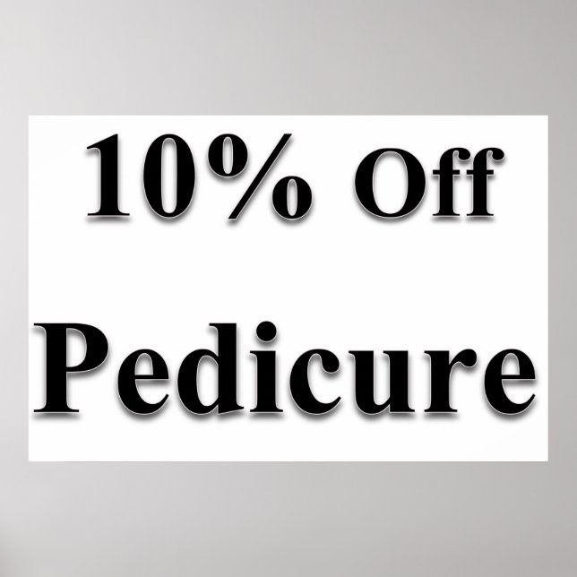 Affiches de salon de coiffure 10 % de réduction Pé (Devant)