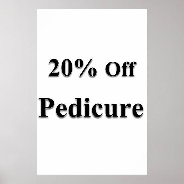 Affiches de salon de coiffure 20 % de réduction Pé (Devant)