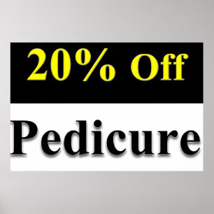 Affiches de salon de coiffure 20% de réduction Péd