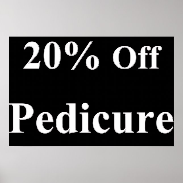 Affiches de salon de coiffure 20% de réduction Péd (Devant)
