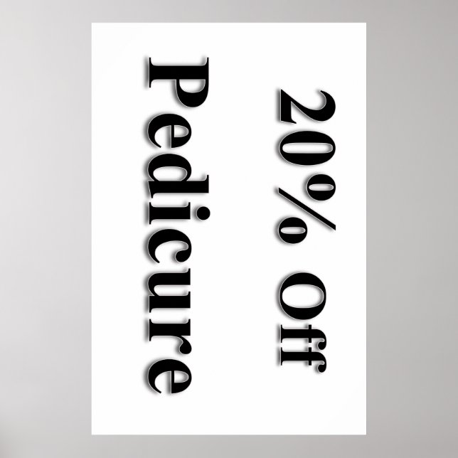 Affiches de salon de coiffure 20% de réduction Péd (Devant)