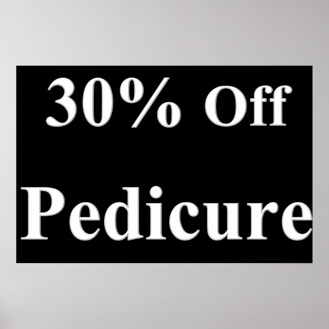 Affiches de salon de coiffure 30% de réduction Péd (Devant)