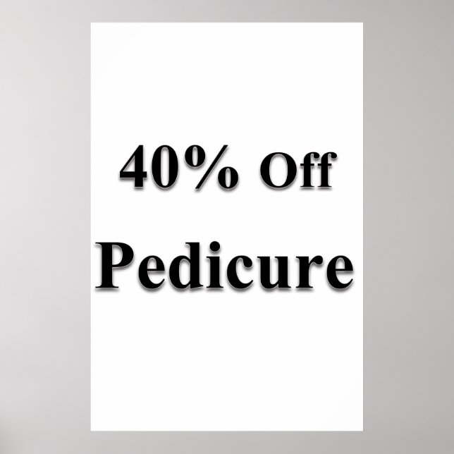 Affiches de salon de coiffure 40% de réduction Péd (Devant)
