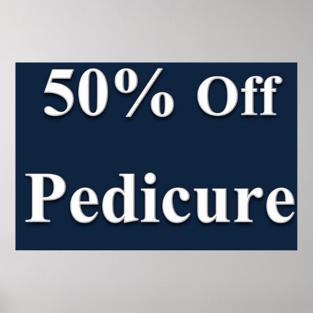 Affiches de salon de coiffure 50% de réduction Péd (Devant)