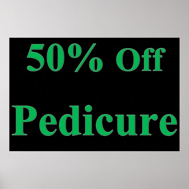 Affiches de salon de coiffure 50% de réduction Péd (Devant)