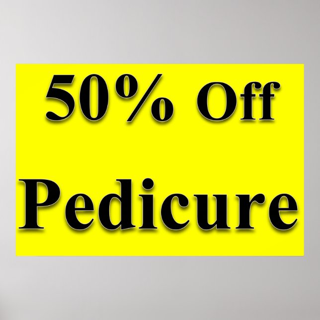 Affiches de salon de coiffure 50% de réduction Péd (Devant)