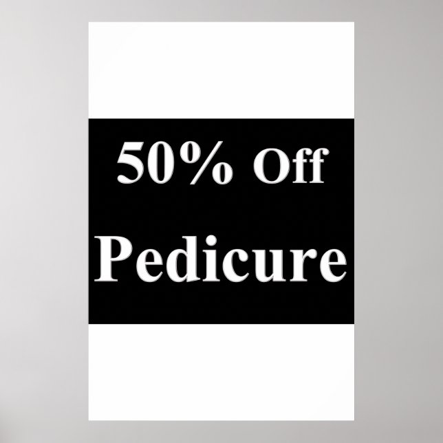 Affiches de salon de coiffure 50% de réduction Péd (Devant)