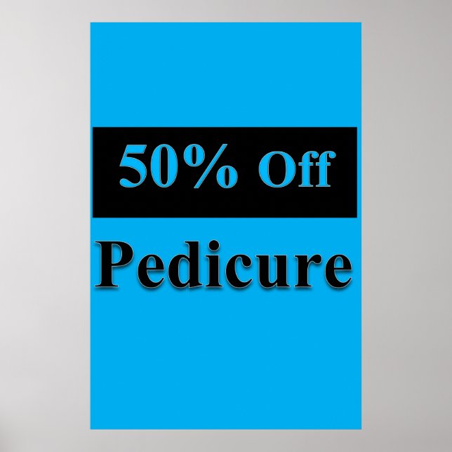 Affiches de salon de coiffure 50% de réduction Péd (Devant)