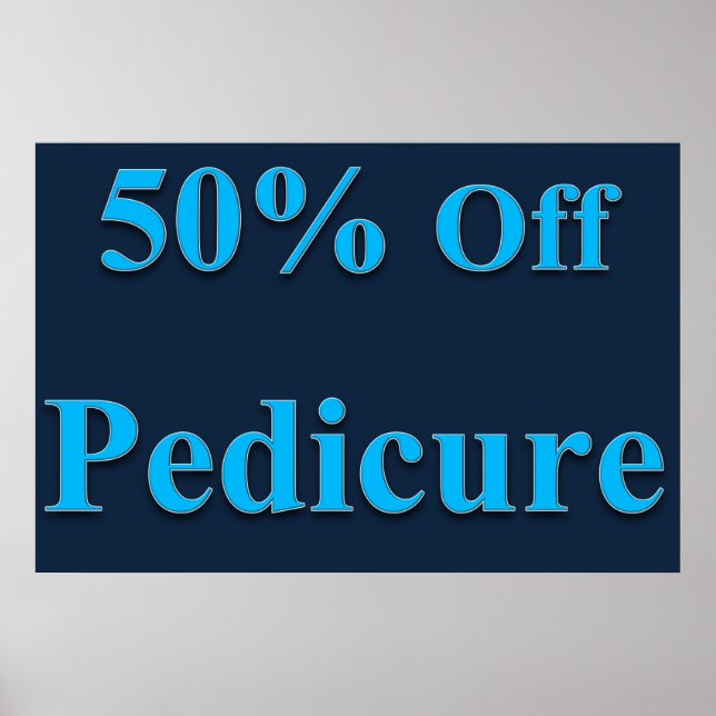 Affiches de salon de coiffure 50% de réduction Péd (Devant)
