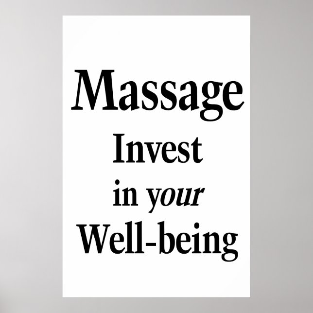Affiches de salon de coiffure Massage Bien-être (Devant)