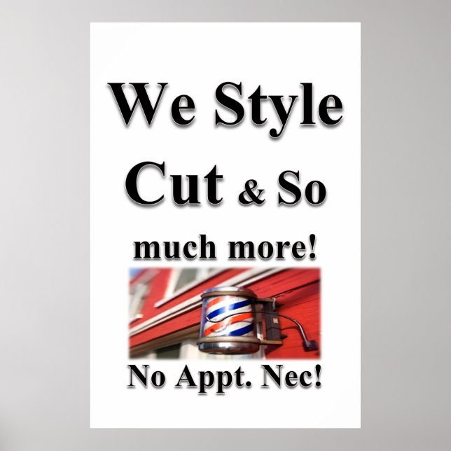 Affiches de salon de coiffure pour hommes (Devant)