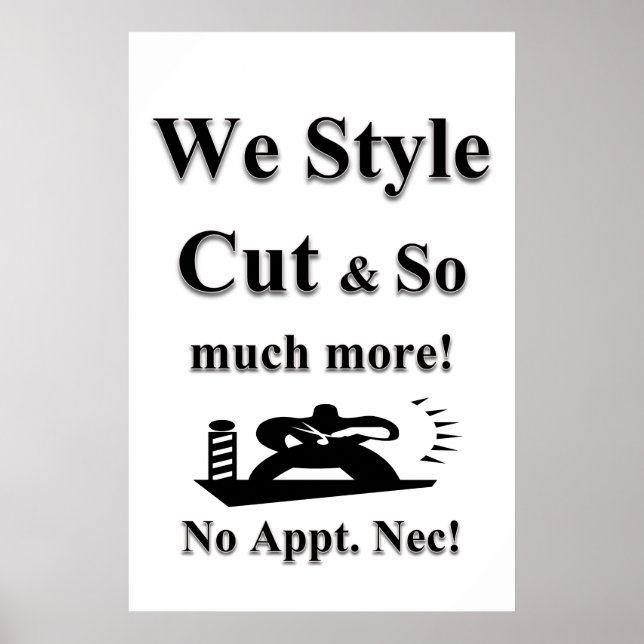 Affiches de salon de coiffure pour hommes Coupe &  (Devant)