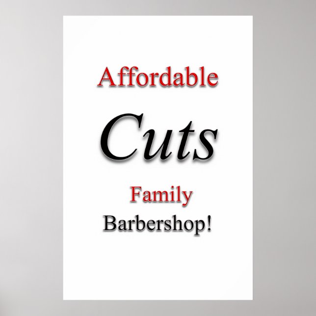 Affiches de salon de coiffure pour hommes Coupes a (Devant)