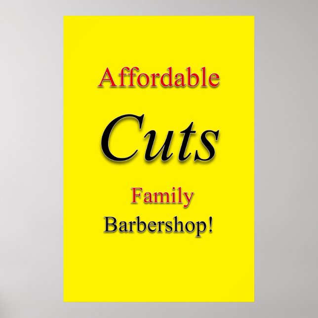Affiches de salon de coiffure pour hommes Coupes a (Devant)