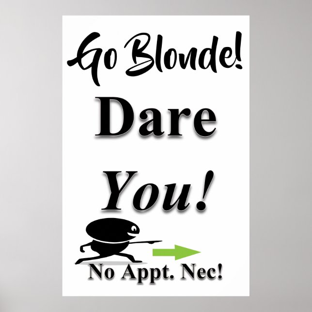 Affiches de salon de coiffure pour hommes Dare You (Devant)
