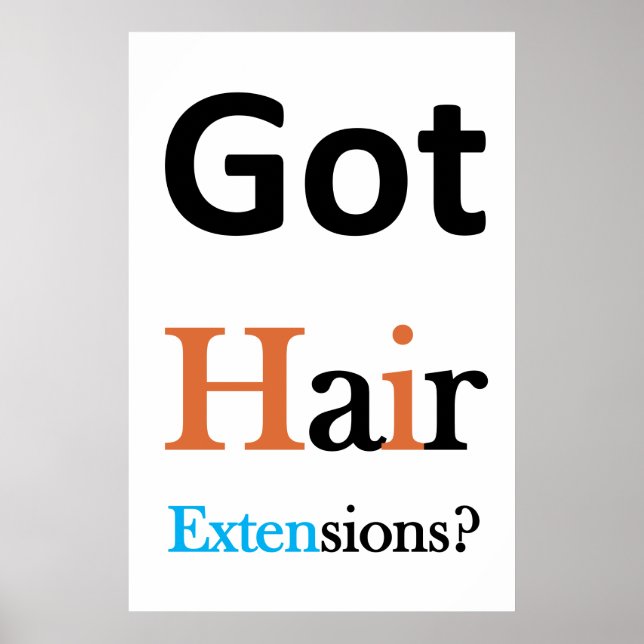 Affiches de salon de coiffure pour hommes Extensio (Devant)
