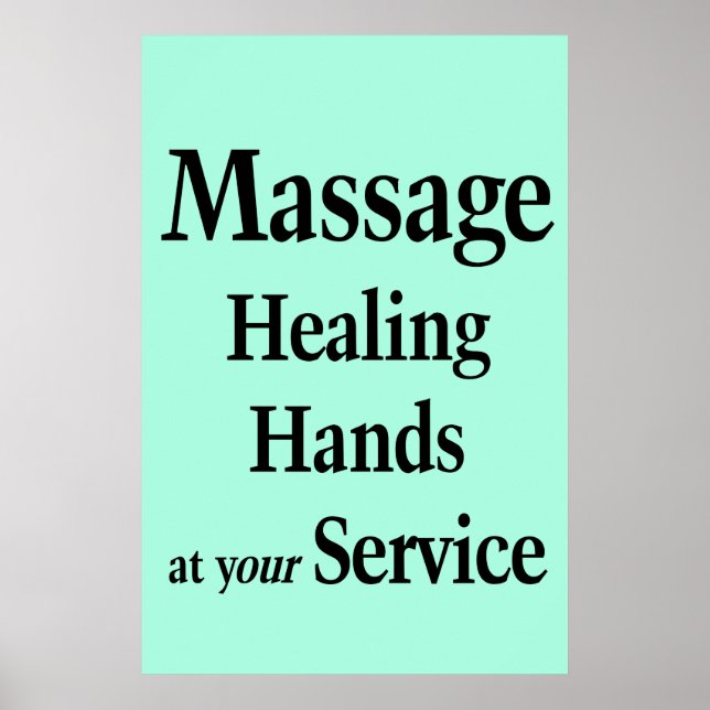 Affiches de salon de coiffure pour hommes Massage  (Devant)