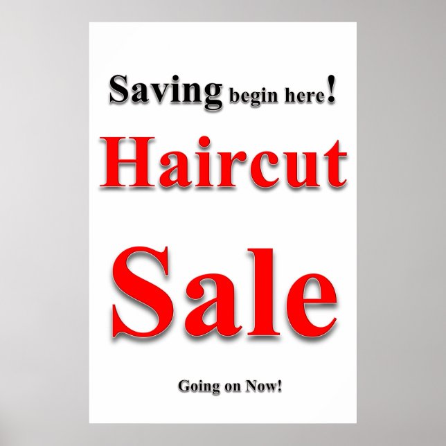 Affiches de salon de coiffure pour hommes Soldes d (Devant)