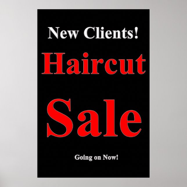 Affiches de salon de coiffure pour hommes Soldes d (Devant)