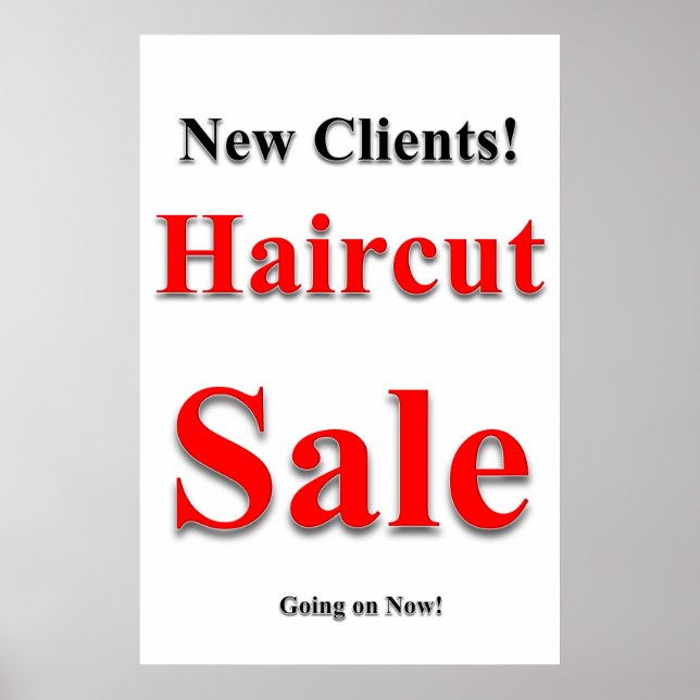 Affiches de salon de coiffure pour hommes Soldes N (Devant)