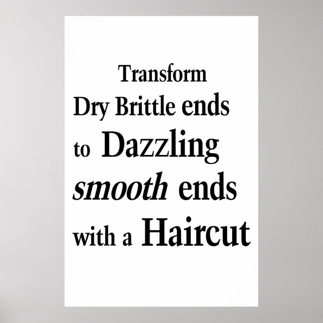 Affiches de salon de coiffure pour hommes Transfor (Devant)