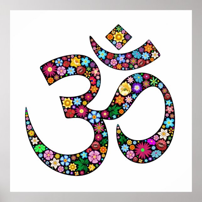 Affiches de symboles de yoga Om Aum Namaste (Devant)