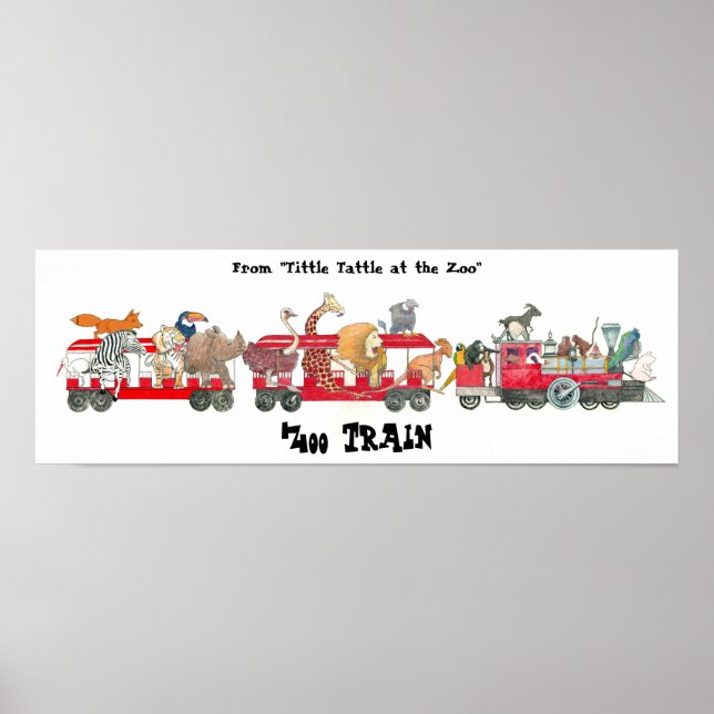 Affiches De "Tittle Tattle at the Zoo", Zoo Train (Devant)
