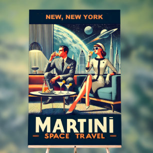 Affiches de voyage dans l'espace Martini, New York