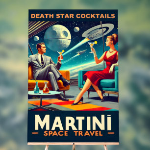 Affiches de voyage spatiaux Martini cocktails de l