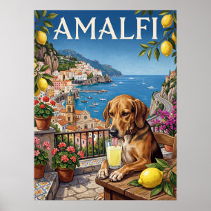 Affiches de voyage vintage Amalfi Italie Côte Ch