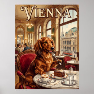 Affiches de voyage vintage Venise Italie Chien