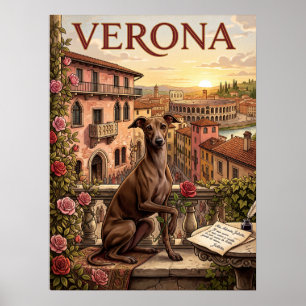 Affiches de voyage vintage Verona Italie Romance