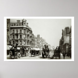 Affiches De vue rue d'Oxford vers le bas, Londres (photo de