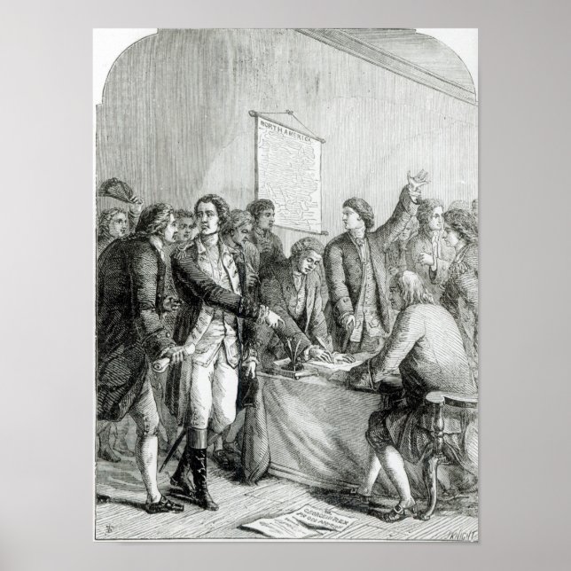 Affiches Déclaration d'indépendance des États-Unis (Devant)