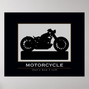 Affiches Décor de mur de moto noir