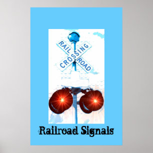 Affiches Décor du signal de passage du rail