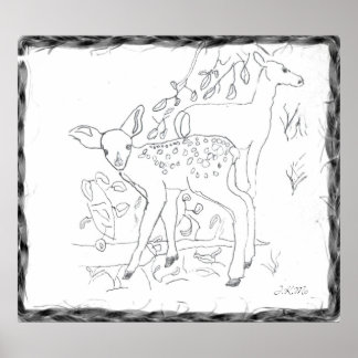 Affiches Décor mural au crayon droit