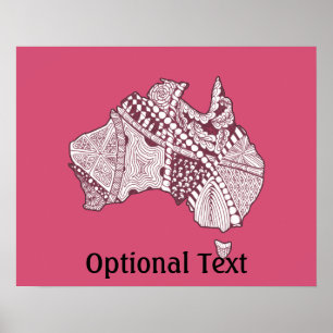 Affiches Decorative Australia Map Art