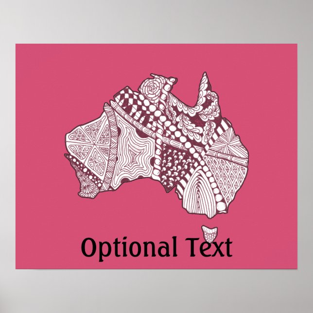 Affiches Decorative Australia Map Art (Devant)
