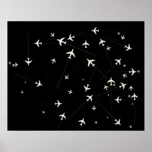 Affiches décors de voyage lignes aériennes