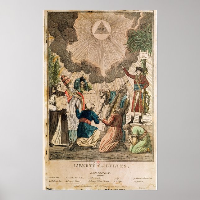 Affiches Décret instituant la liberté de culte (Devant)