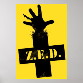 Affiches Défense d'urgence Zombie - "ZONE SÛRE"