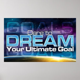 Affiches Défi pour rêver votre objectif ultime